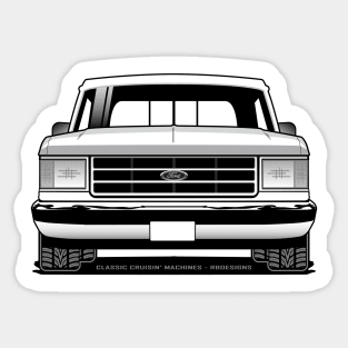1987 - 1991 Truck / Bricknose Grille BW Sticker